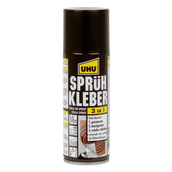 UHU Spray  Adhesive 3 in 1: Permanent  200 Ml Can